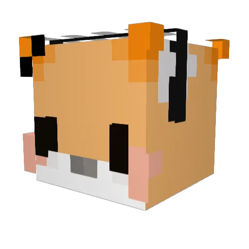 chaimy Minecraft avatar head, 3D render