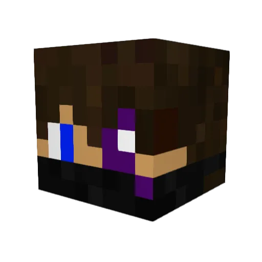 chain125 Minecraft avatar head, 3D render