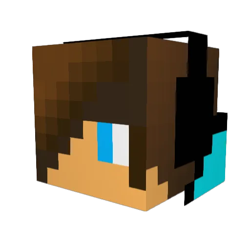 chainedswag Minecraft avatar head, 3D render