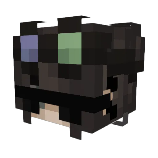 chainsawgirlasta Minecraft avatar head, 3D render