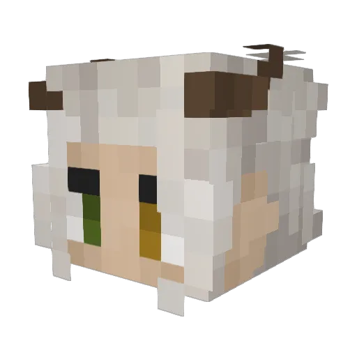 chainsoface Minecraft avatar head, 3D render