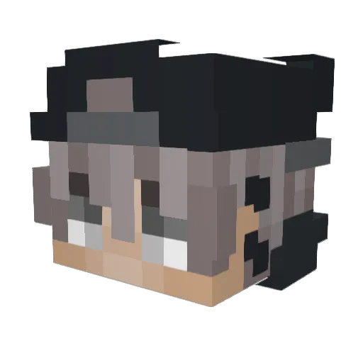 chair_rick Minecraft avatar head, 3D render