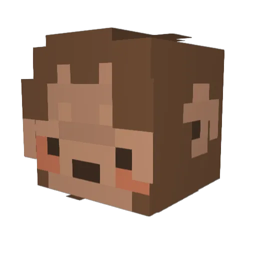 chairmoss1 Minecraft avatar head, 3D render