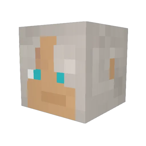chak90 Minecraft avatar head, 3D render