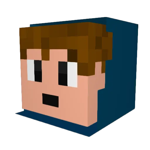 chaki0022 Minecraft avatar head, 3D render
