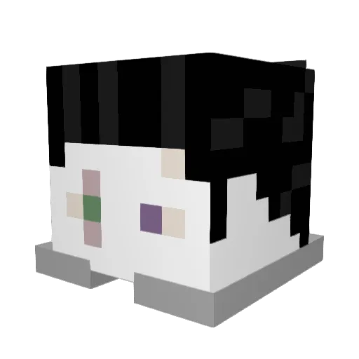 chakir_ Minecraft avatar head, 3D render