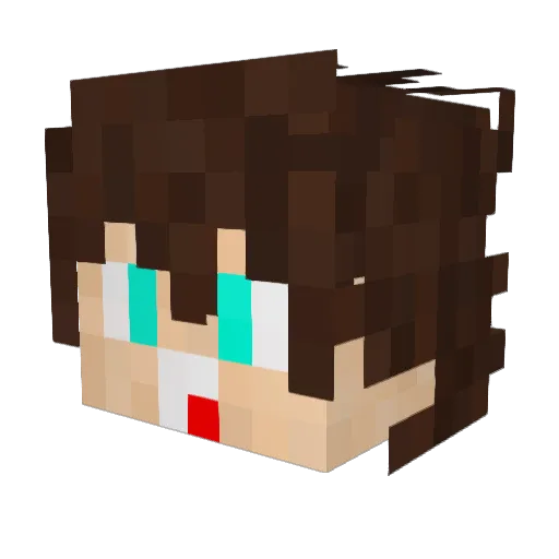 chaklou Minecraft avatar head, 3D render