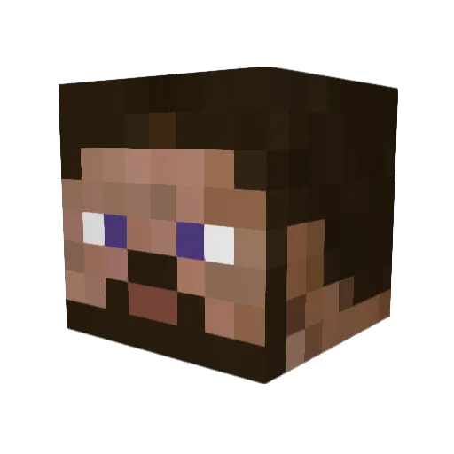 chakobie Minecraft avatar head, 3D render