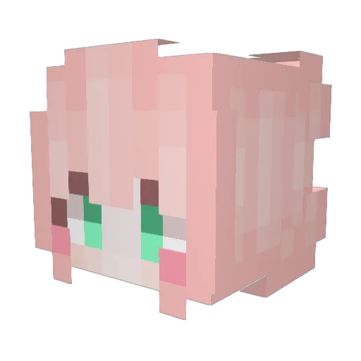 chalk772 Minecraft avatar head, 3D render