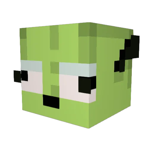 chalk_outline_ Minecraft avatar head, 3D render