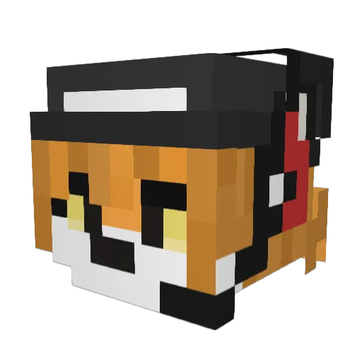 chalkolate Minecraft avatar head, 3D render
