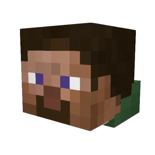 challengeframe Minecraft avatar head, 3D render