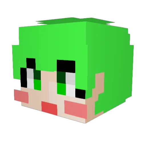 chalpel Minecraft avatar head, 3D render