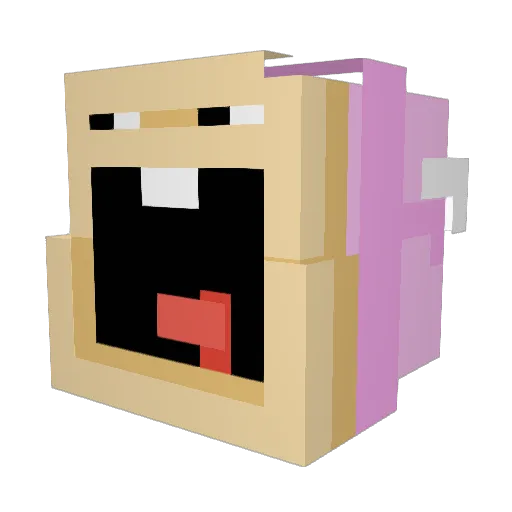 chalsia Minecraft avatar head, 3D render