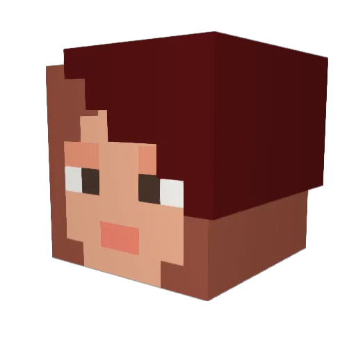 cham33 Minecraft avatar head, 3D render