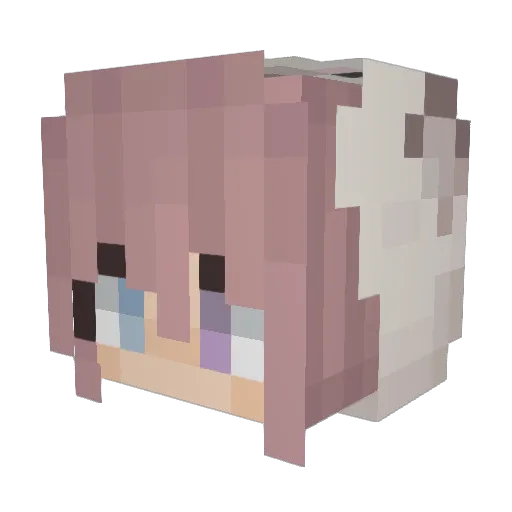 chamam Minecraft avatar head, 3D render