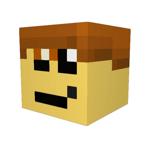 chambof Minecraft avatar head, 3D render