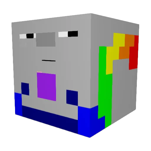 chamchicC Minecraft avatar head, 3D render