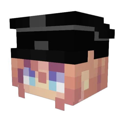chamelllon Minecraft avatar head, 3D render