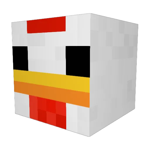 chamid_ Minecraft avatar head, 3D render