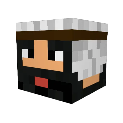 chamiil Minecraft avatar head, 3D render