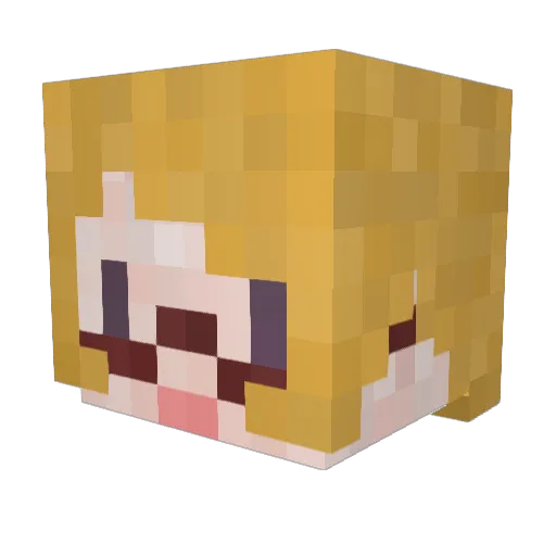 chamomile_SS Minecraft avatar head, 3D render