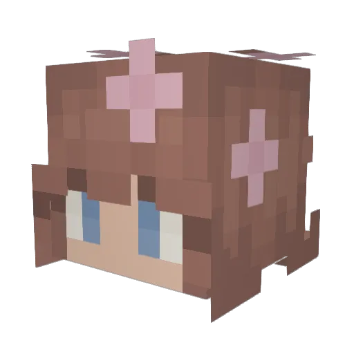 chamomile_herb Minecraft avatar head, 3D render
