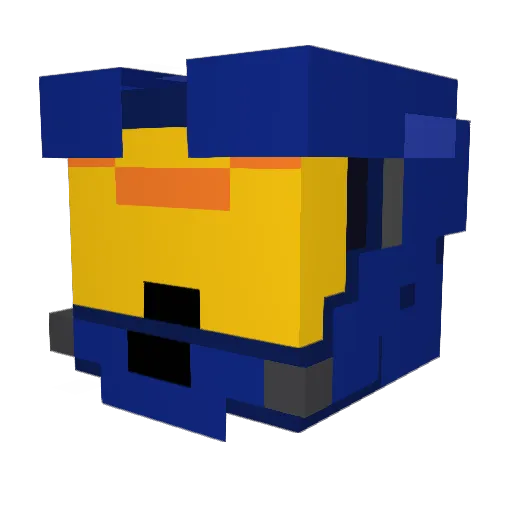 champ_hero Minecraft avatar head, 3D render