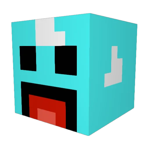 champagneokan Minecraft avatar head, 3D render