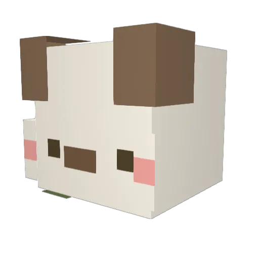 chamsae11 Minecraft avatar head, 3D render