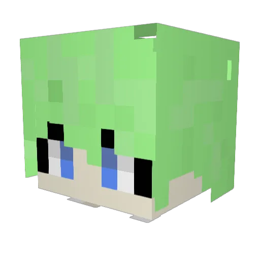 chamsae_123 Minecraft avatar head, 3D render