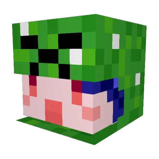 chamu222 Minecraft avatar head, 3D render