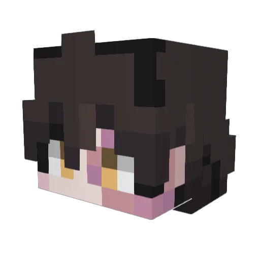 chamychu Minecraft avatar head, 3D render