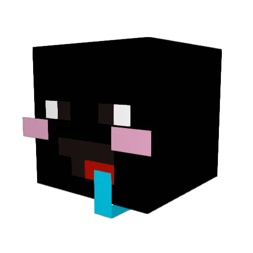 chan124 Minecraft avatar head, 3D render