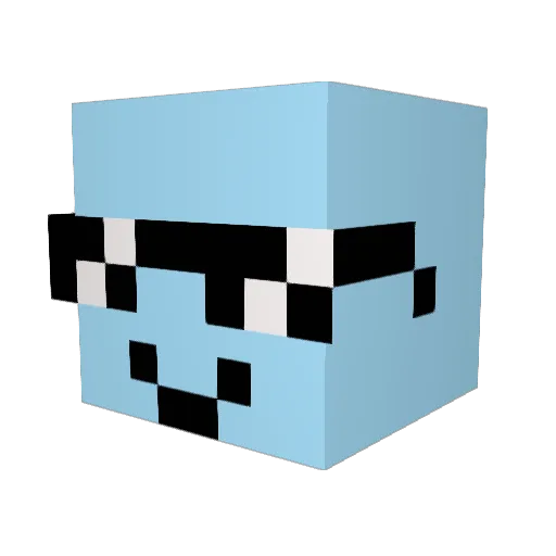 chan5eo Minecraft avatar head, 3D render