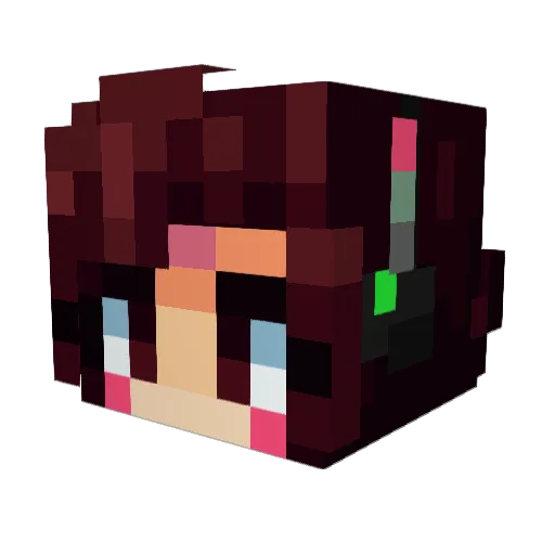 chaneljojo Minecraft avatar head, 3D render