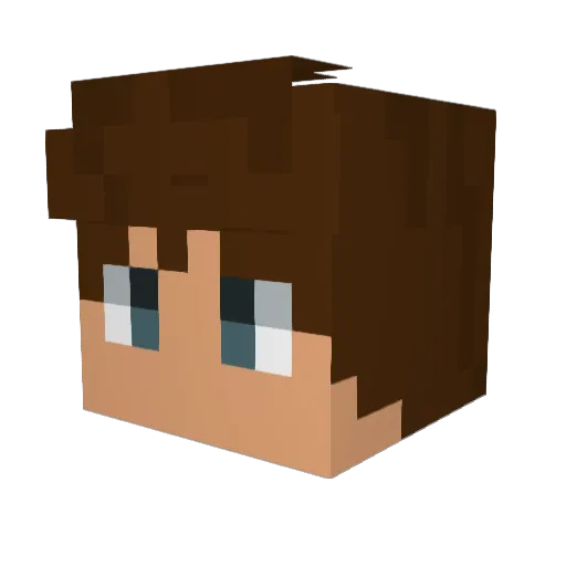 changeb07 Minecraft avatar head, 3D render