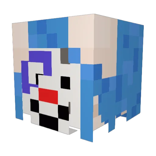 chanicorn Minecraft avatar head, 3D render