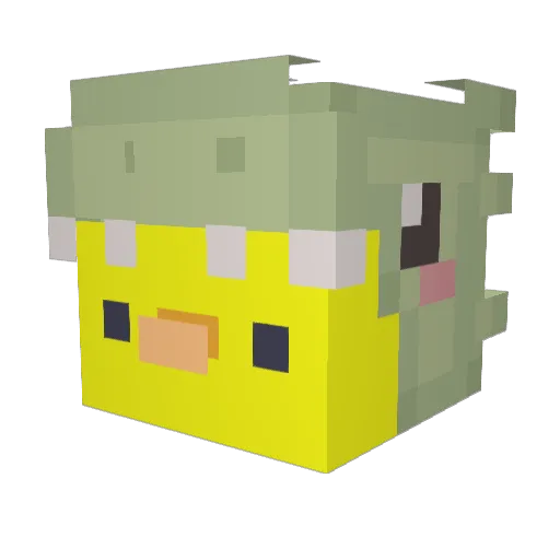 chanjun123 Minecraft avatar head, 3D render