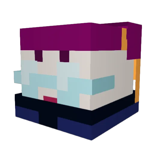chankaho Minecraft avatar head, 3D render
