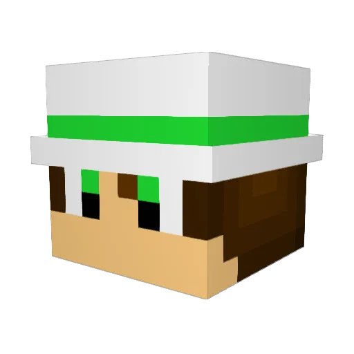 chankazu Minecraft avatar head, 3D render