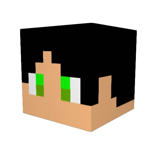 chankoooo Minecraft avatar head, 3D render