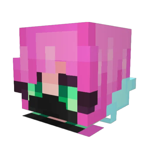 chanmint Minecraft avatar head, 3D render