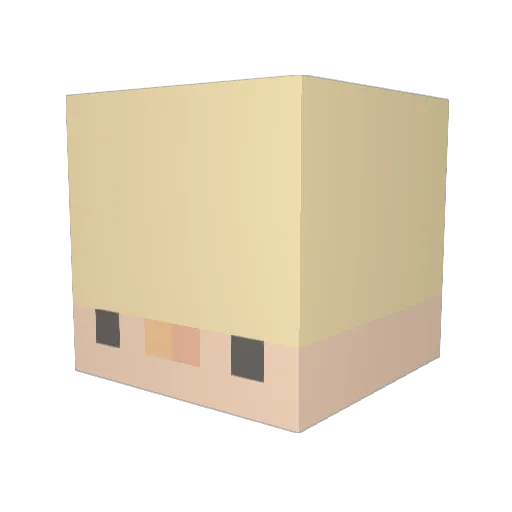 chanoah Minecraft avatar head, 3D render