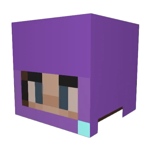 chanoske Minecraft avatar head, 3D render