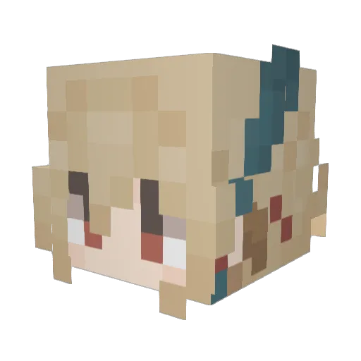 chanqmins Minecraft avatar head, 3D render