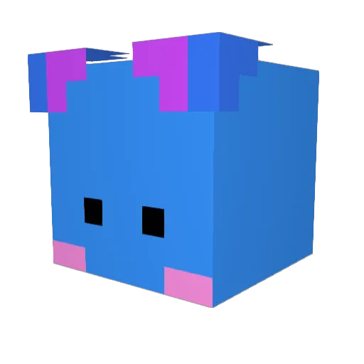 chans_card Minecraft avatar head, 3D render
