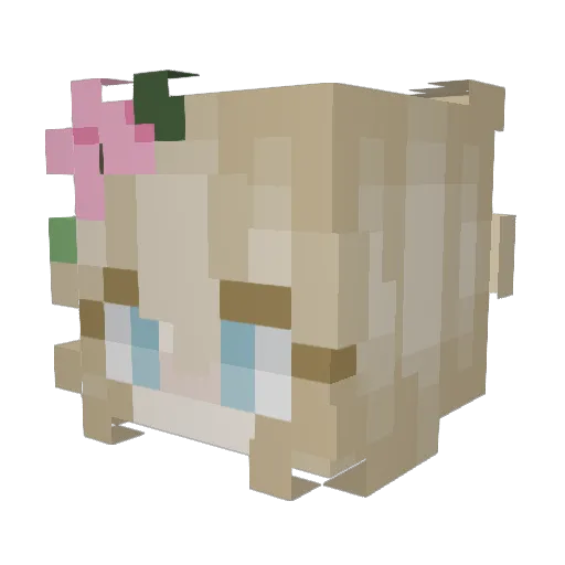 chantikpr Minecraft avatar head, 3D render