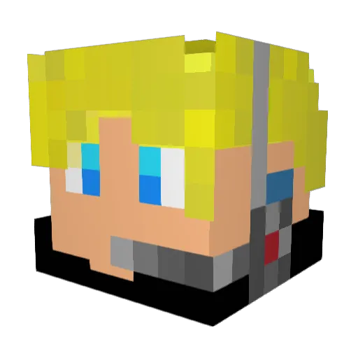 chantomkit Minecraft avatar head, 3D render