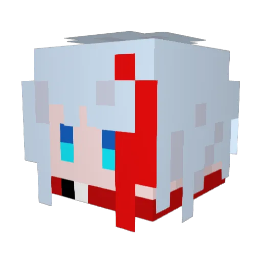 chao1002 Minecraft avatar head, 3D render